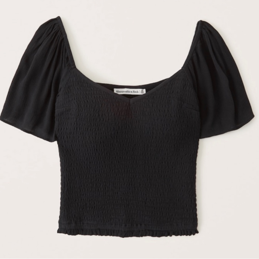 Abercrombie & Fitch Black Fitted Top